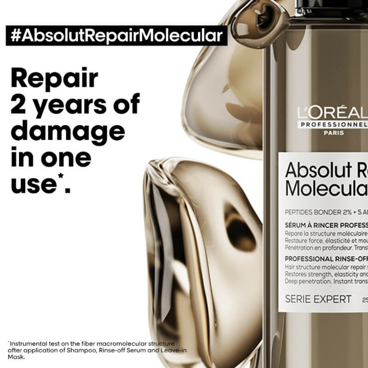 L'Oréal Professionnel Absolut Repair Molecular Deep Molecular Repairing Hair Rinse-off Serum for Damaged Hair 250ml