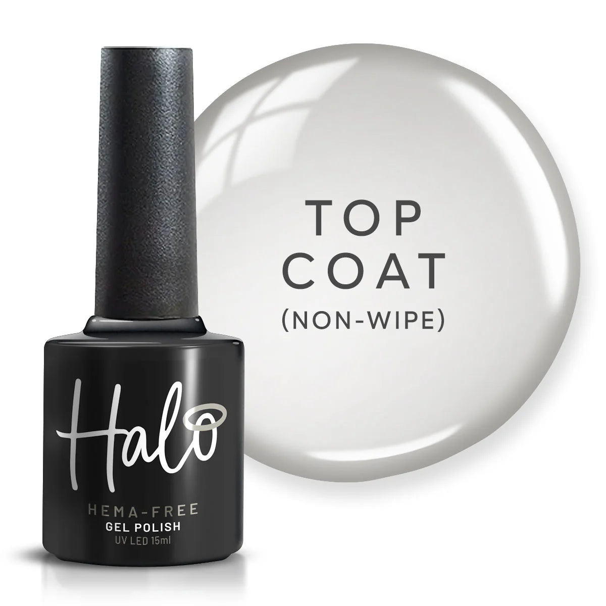 Halo Gel Polish 15ml Hema Free Top Coat Non Wipe