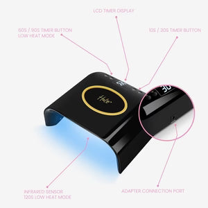 Halo LED Starter Lamp - Black & Gold (Wired)