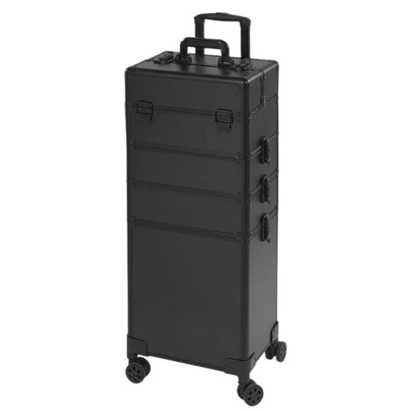 Black aluminum suitcase 4 compartments Sibel