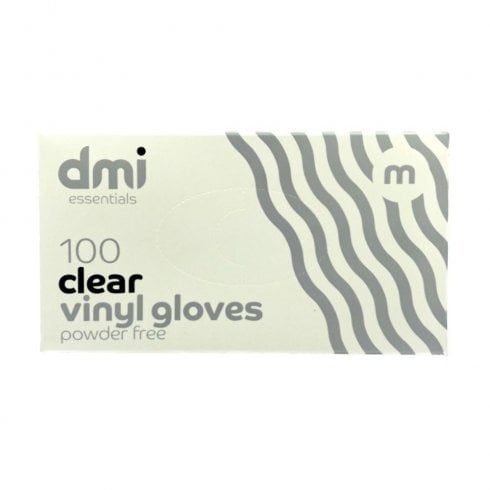 DMI Clear Vinyl Gloves Medium 100pk