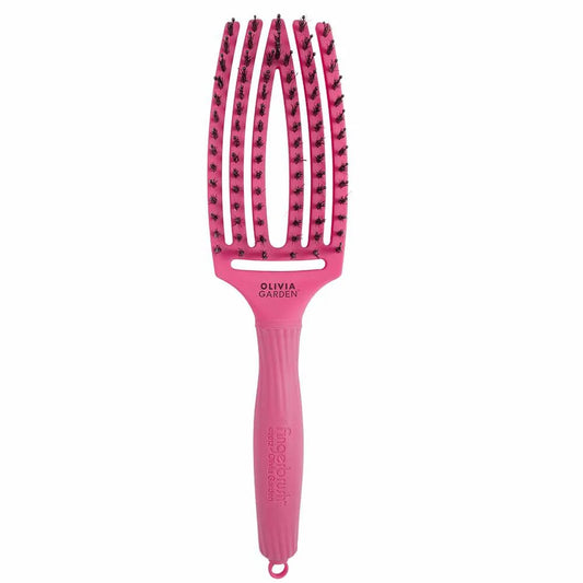 Olivia Garden Care Ionic Fingerbrush Hair Brush - Hot Pink