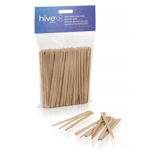 Disposable Brow and Lip Wooden Spatulas (200)
