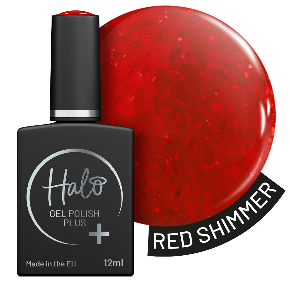 Halo Gel Polish Plus 12ml Red Shimmer