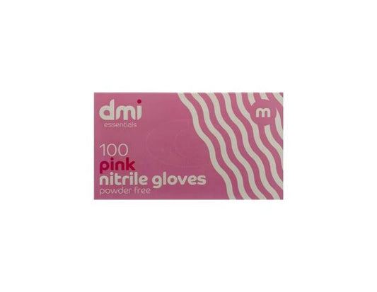 Sibel Pink Nitrile Gloves Medium 100 Pack
