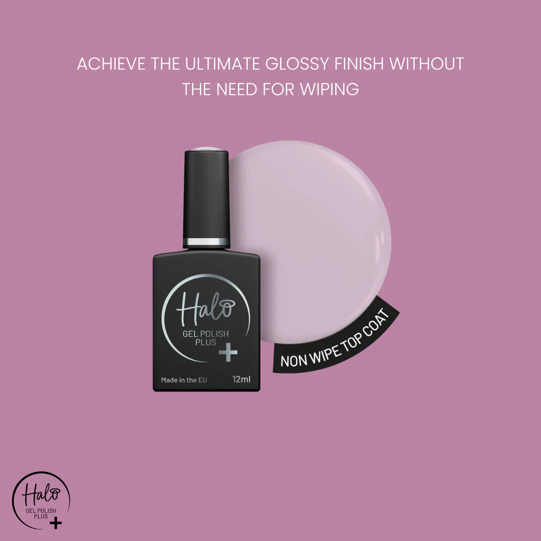 Halo Gel Polish Plus 12ml Non Wipe Top Coat