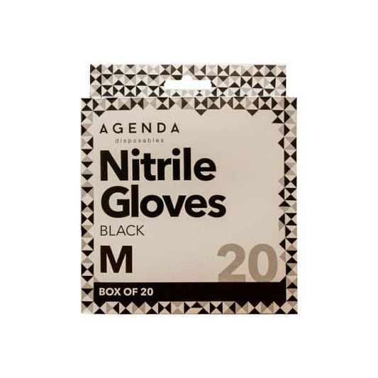 Agenda Nitrile Gloves Ultraflex Black Pack 20