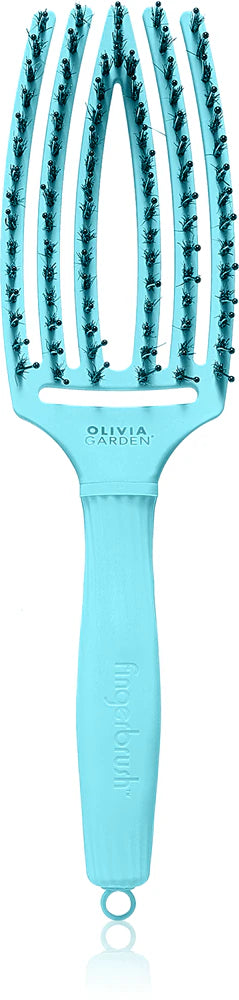 Olivia Garden Care Ionic Fingerbrush Hair Brush - Sky Blue