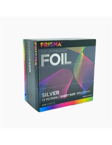 Prisma Pop Up Embossed Silver Foil 120 x 273 mm
