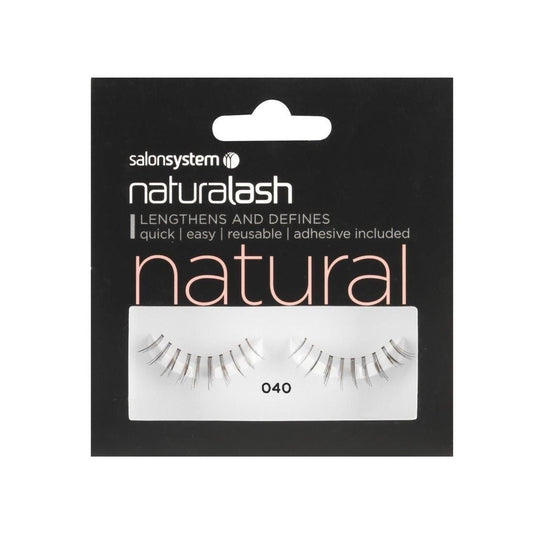 Salon System Naturalash Strip Lashes - 040 Black Underlash (Natural)
